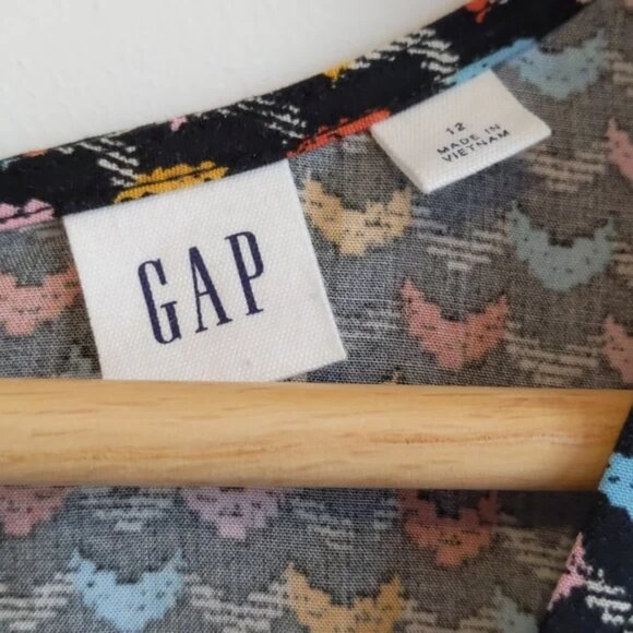 GAP Patterned Mini Dress Size 12 - Picture 4 of 10